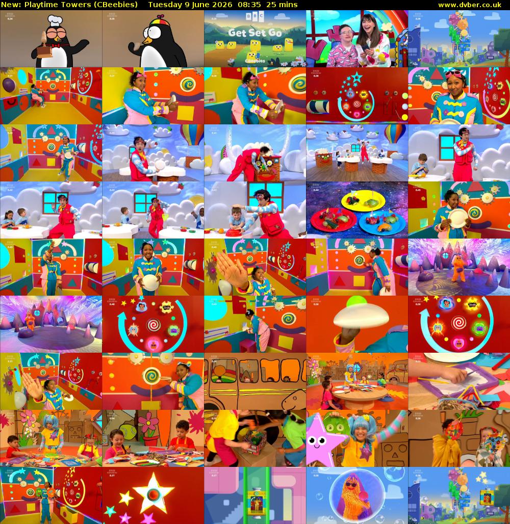 Playtime Towers (CBeebies) Tuesday 9 June 2026 08:35 - 09:00