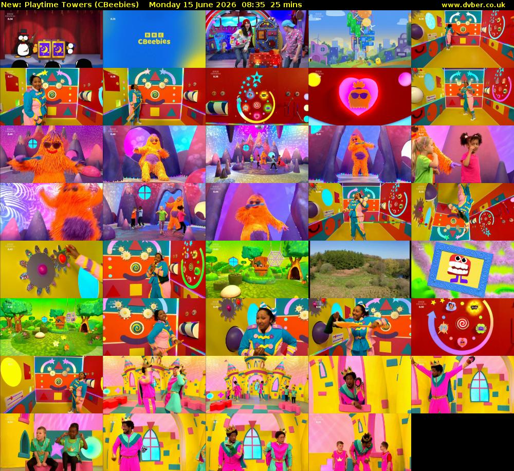 Playtime Towers (CBeebies) Monday 15 June 2026 08:35 - 09:00