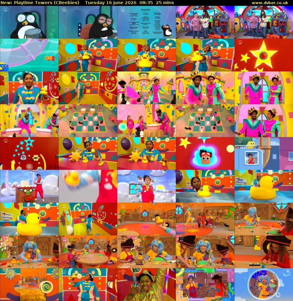 Playtime Towers (CBeebies) Tuesday 16 June 2026 08:35 - 09:00