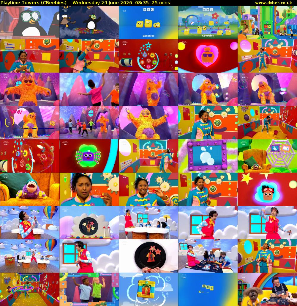 Playtime Towers (CBeebies) Wednesday 24 June 2026 08:35 - 09:00