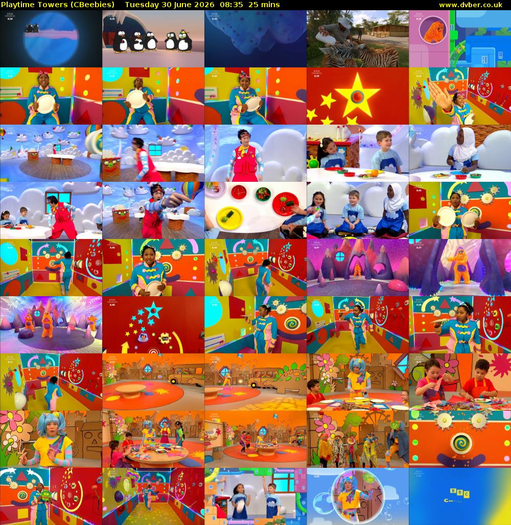 Playtime Towers (CBeebies) Tuesday 30 June 2026 08:35 - 09:00