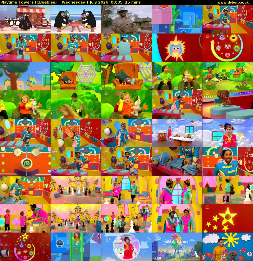 Playtime Towers (CBeebies) Wednesday 1 July 2026 08:35 - 09:00