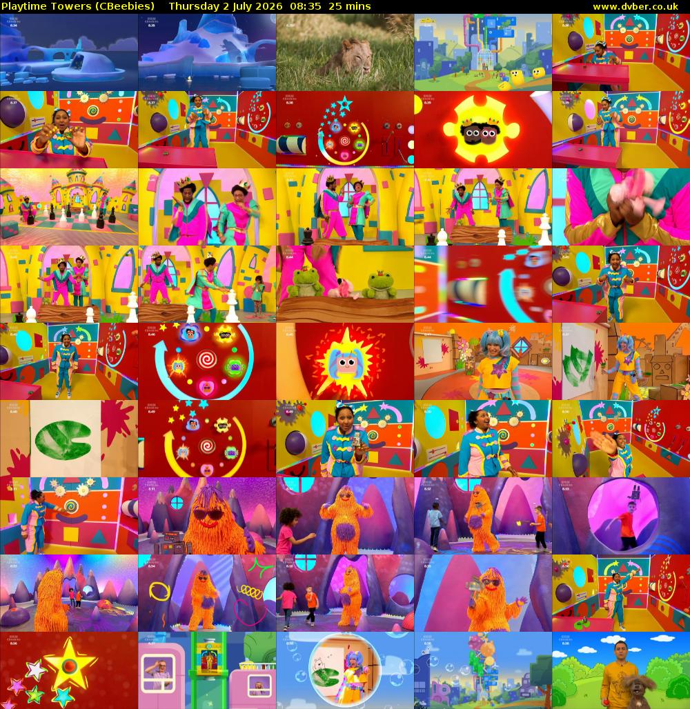 Playtime Towers (CBeebies) Thursday 2 July 2026 08:35 - 09:00