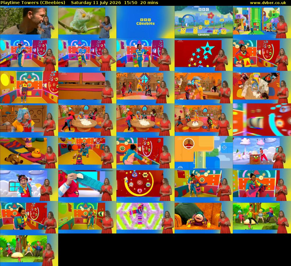 Playtime Towers (CBeebies) Saturday 11 July 2026 15:50 - 16:10