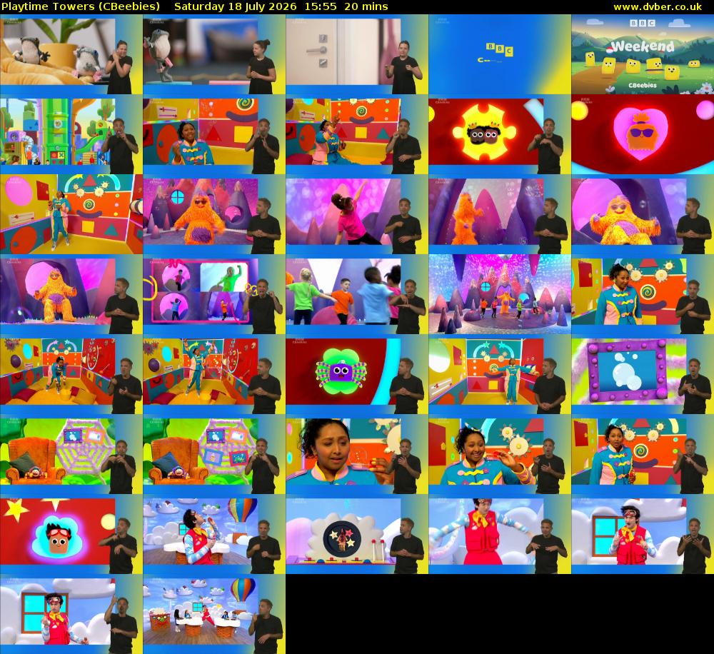 Playtime Towers (CBeebies) Saturday 18 July 2026 15:55 - 16:15