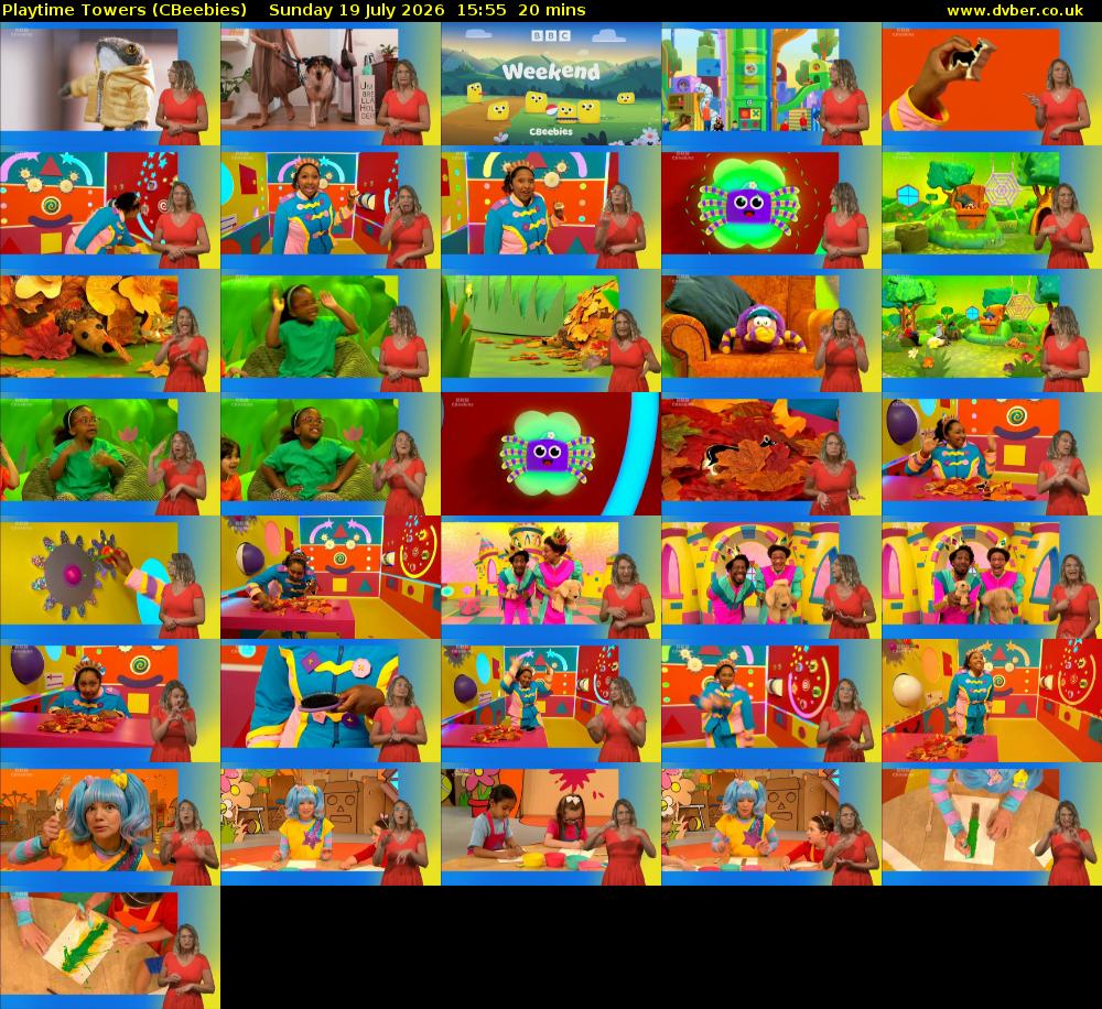 Playtime Towers (CBeebies) Sunday 19 July 2026 15:55 - 16:15