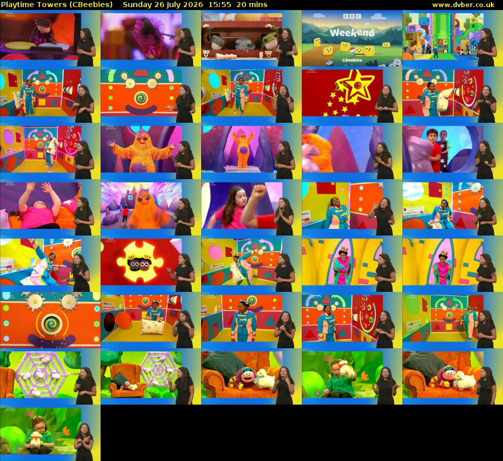 Playtime Towers (CBeebies) Sunday 26 July 2026 15:55 - 16:15