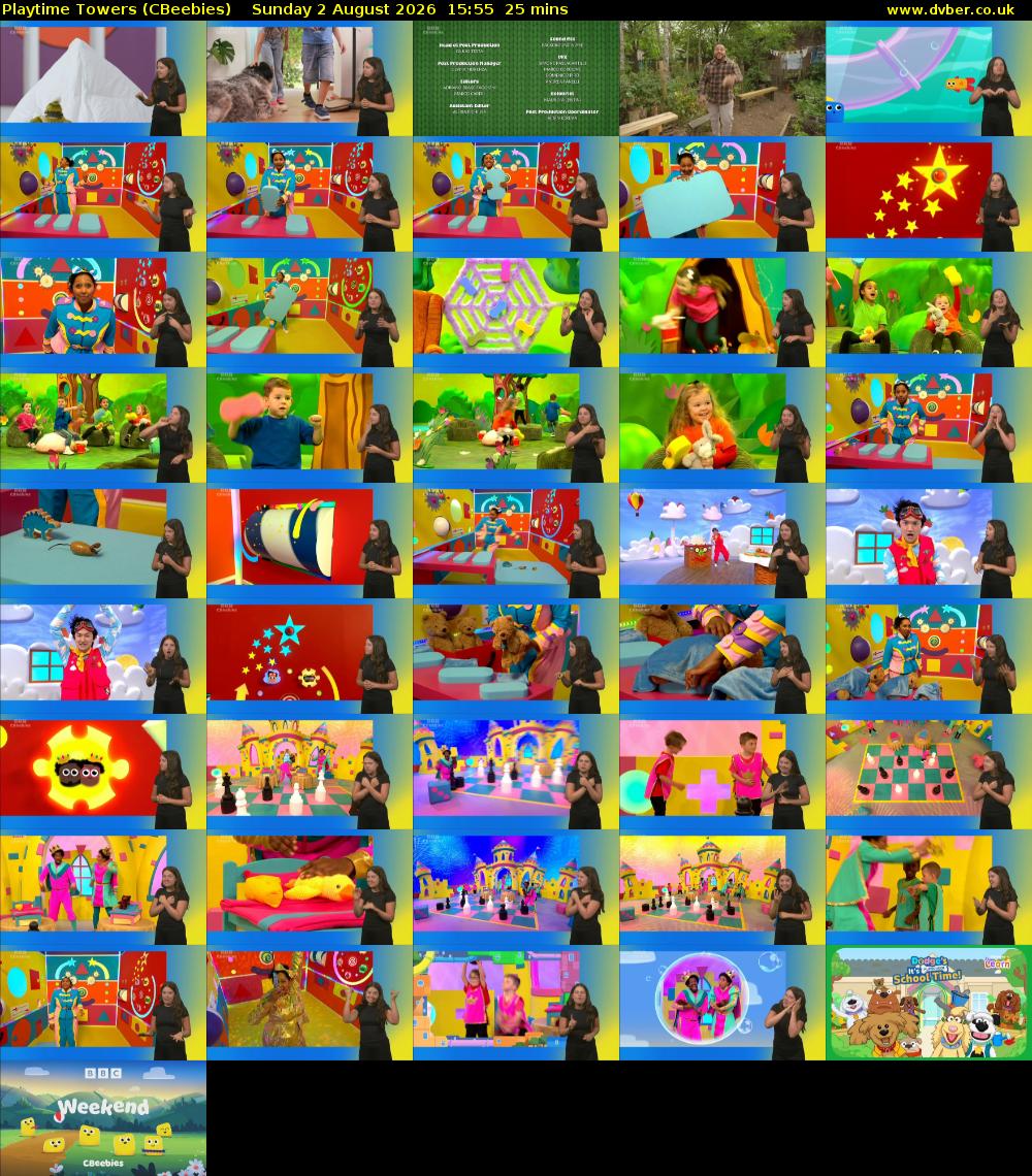 Playtime Towers (CBeebies) Sunday 2 August 2026 15:55 - 16:20