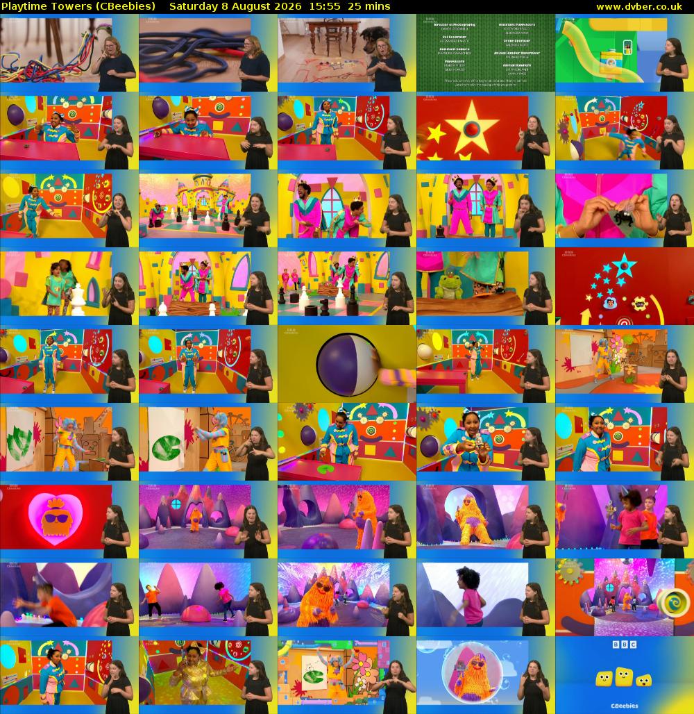 Playtime Towers (CBeebies) Saturday 8 August 2026 15:55 - 16:20
