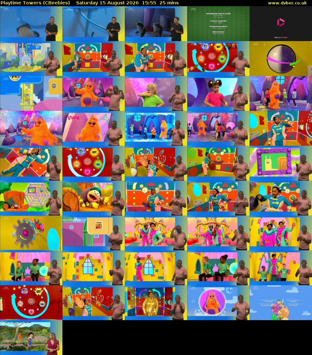 Playtime Towers (CBeebies) Saturday 15 August 2026 15:55 - 16:20