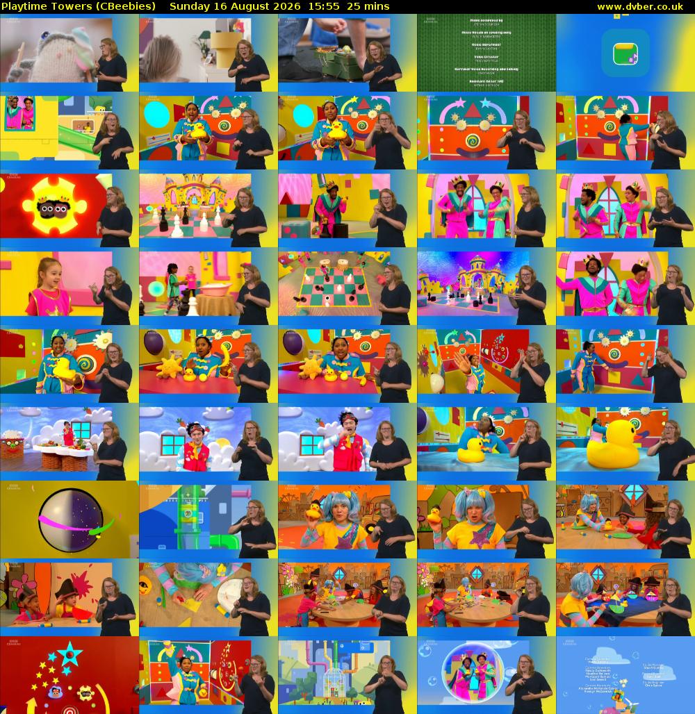 Playtime Towers (CBeebies) Sunday 16 August 2026 15:55 - 16:20