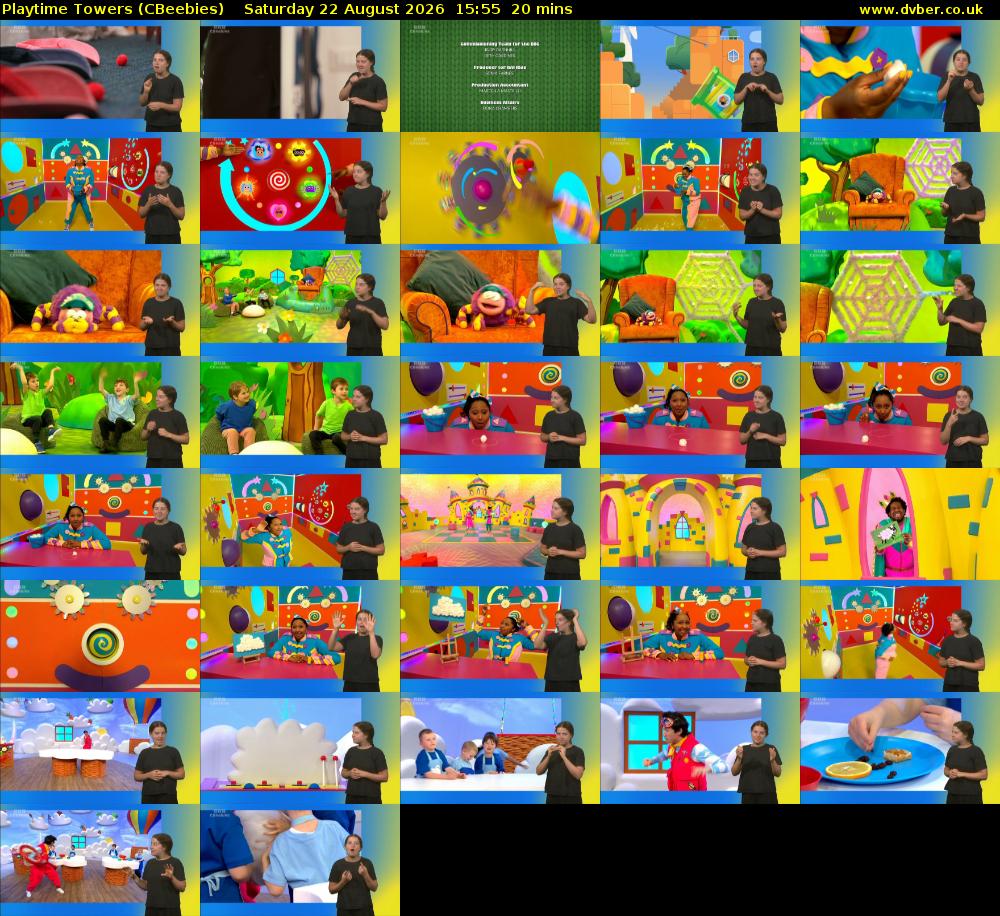 Playtime Towers (CBeebies) Saturday 22 August 2026 15:55 - 16:15