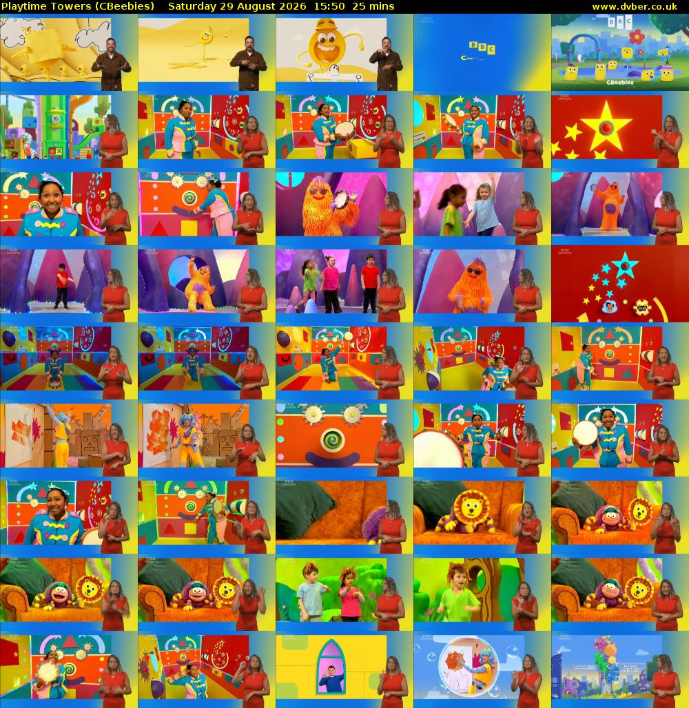 Playtime Towers (CBeebies) Saturday 29 August 2026 15:50 - 16:15