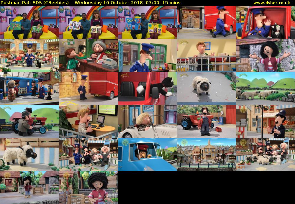 Postman Pat: SDS (CBeebies) Wednesday 10 October 2018 07:00 - 07:15