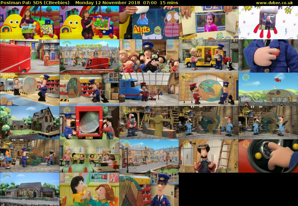 Postman Pat: SDS (CBeebies) Monday 12 November 2018 07:00 - 07:15