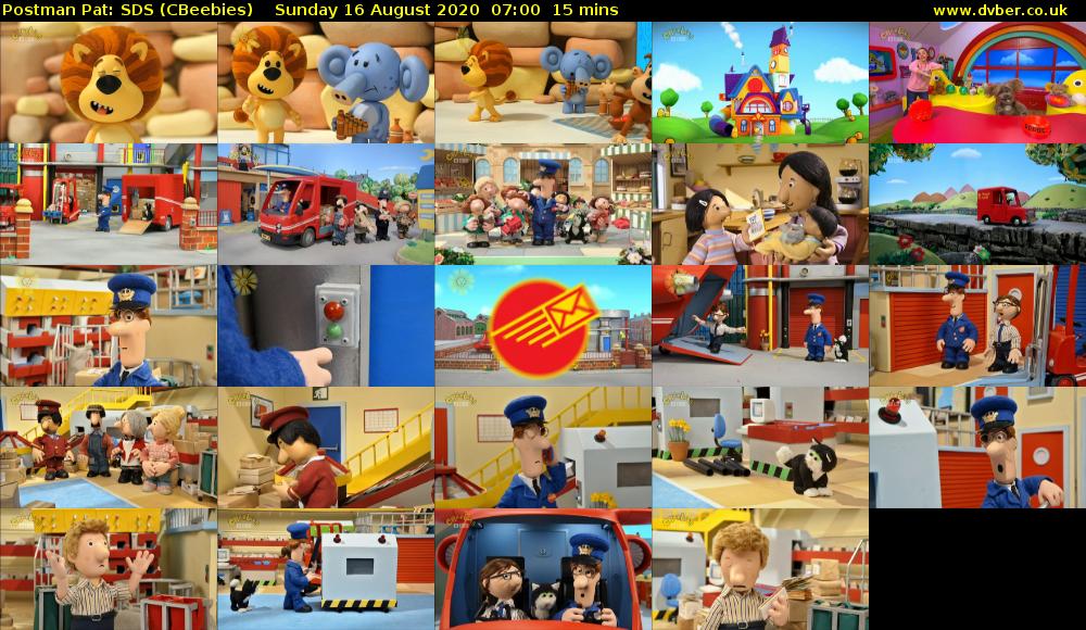 Postman Pat: SDS (CBeebies) Sunday 16 August 2020 07:00 - 07:15