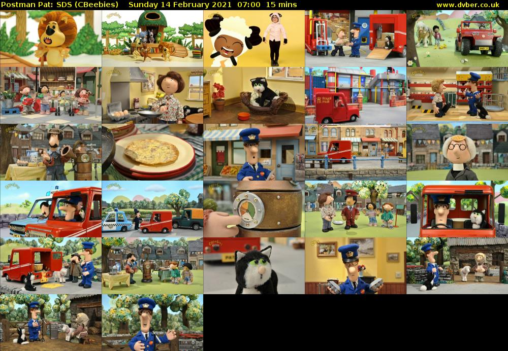 Postman Pat: SDS (CBeebies) Sunday 14 February 2021 07:00 - 07:15