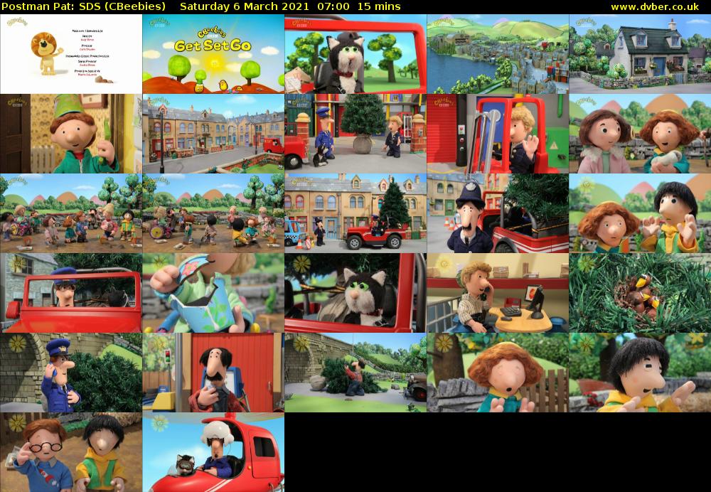 Postman Pat: SDS (CBeebies) Saturday 6 March 2021 07:00 - 07:15