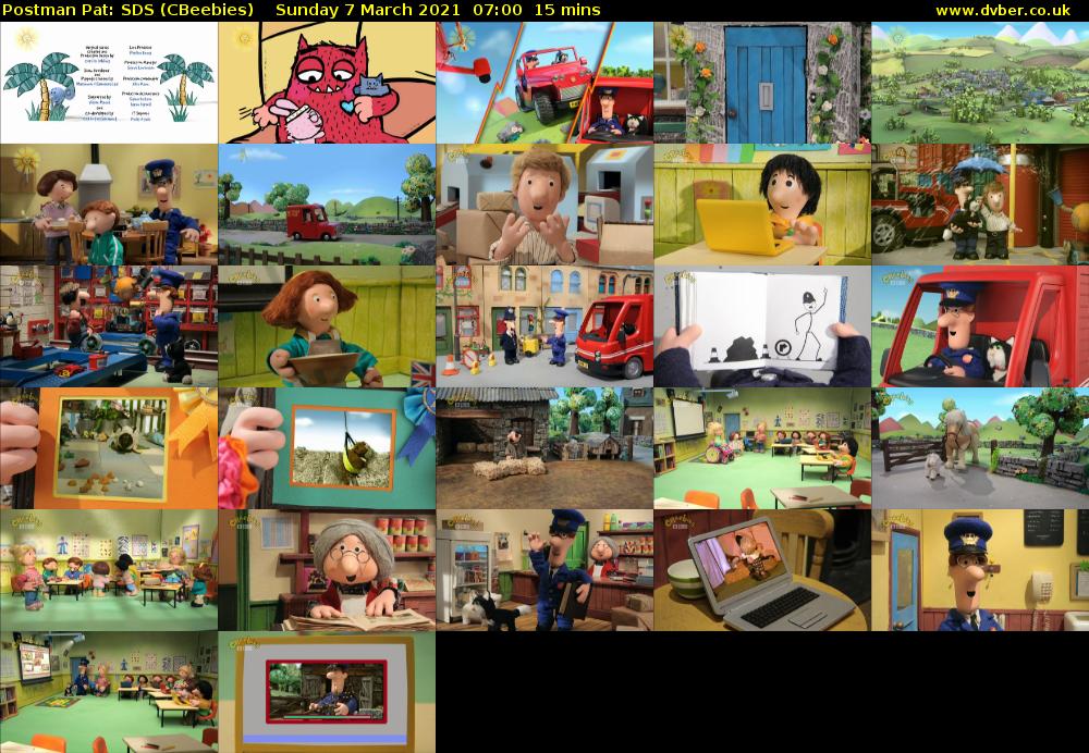 Postman Pat: SDS (CBeebies) Sunday 7 March 2021 07:00 - 07:15