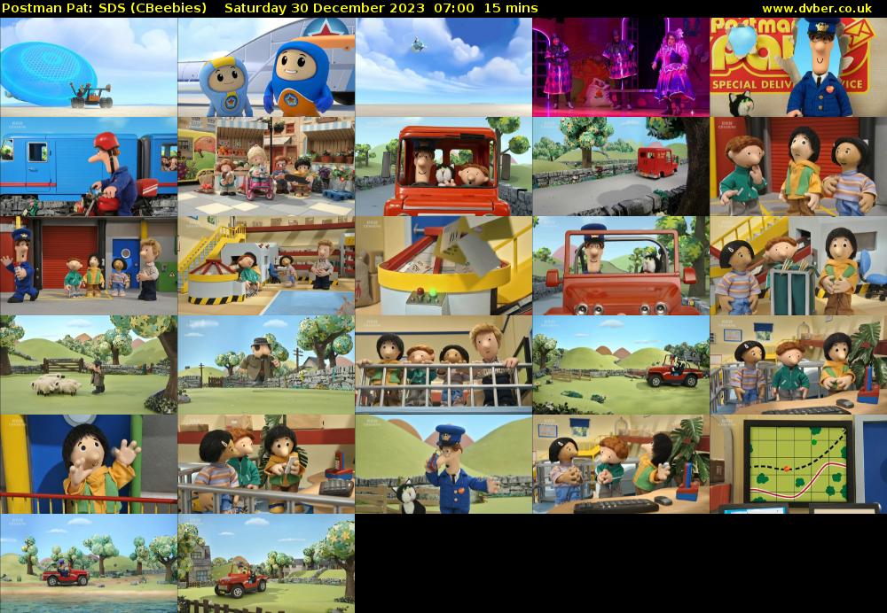 Postman Pat: SDS (CBeebies) Saturday 30 December 2023 07:00 - 07:15