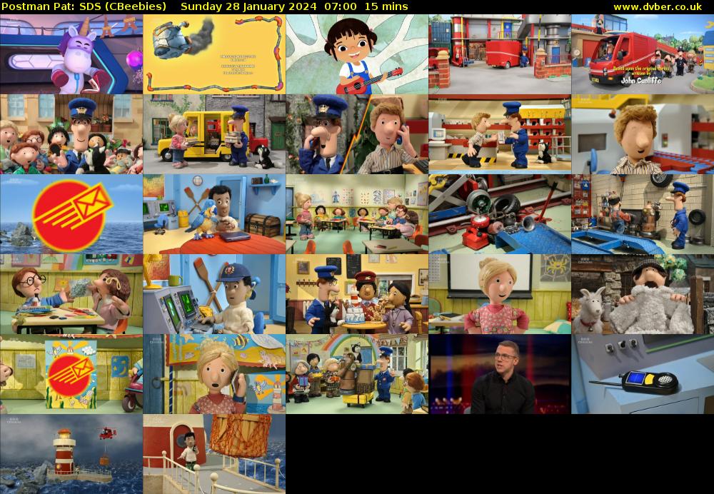Postman Pat: SDS (CBeebies) Sunday 28 January 2024 07:00 - 07:15