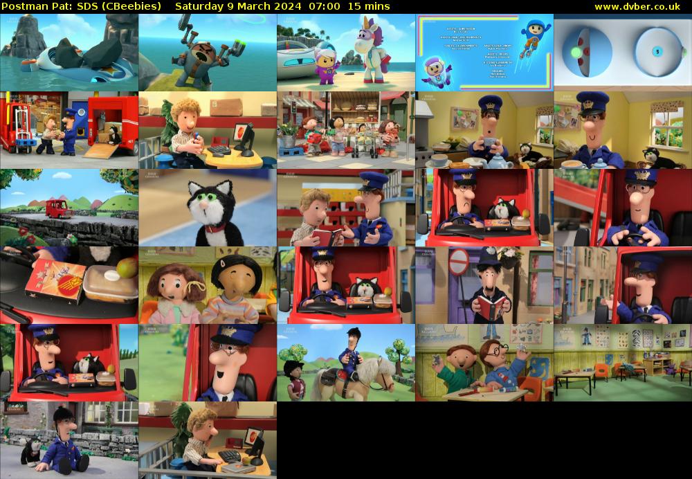 Postman Pat: SDS (CBeebies) Saturday 9 March 2024 07:00 - 07:15