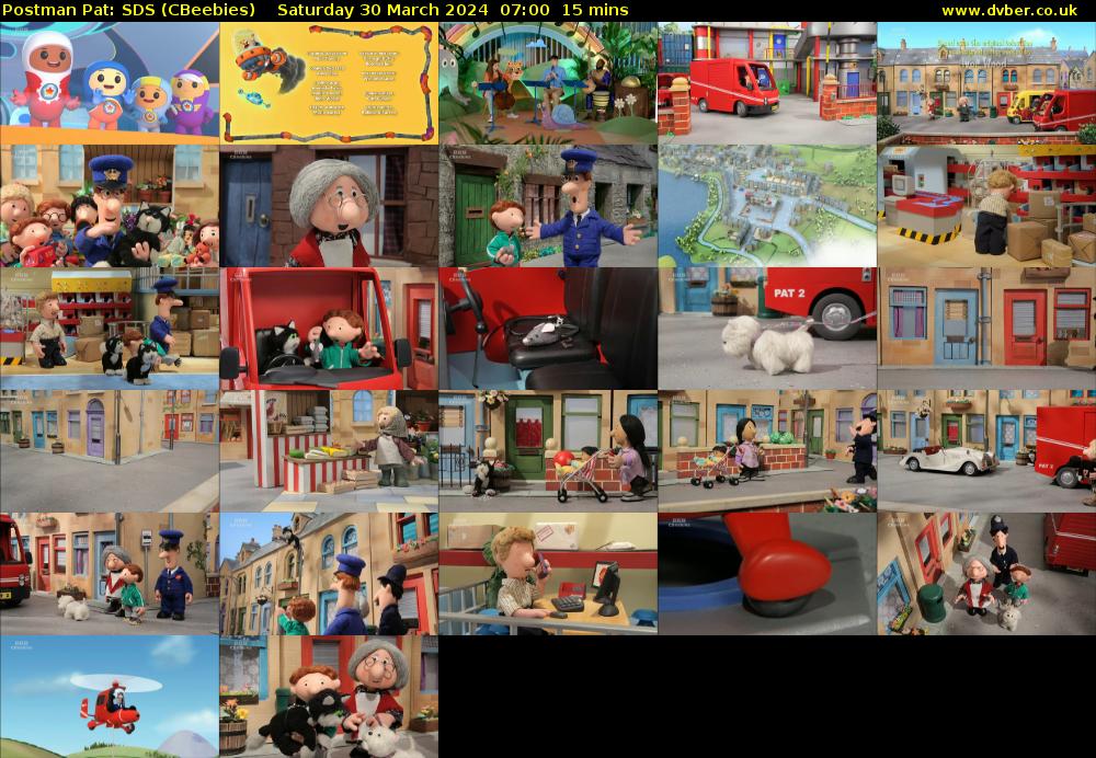 Postman Pat: SDS (CBeebies) Saturday 30 March 2024 07:00 - 07:15