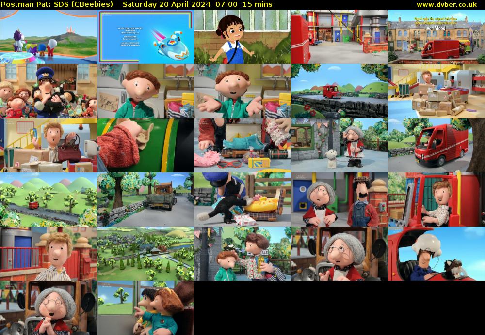 Postman Pat: SDS (CBeebies) Saturday 20 April 2024 07:00 - 07:15