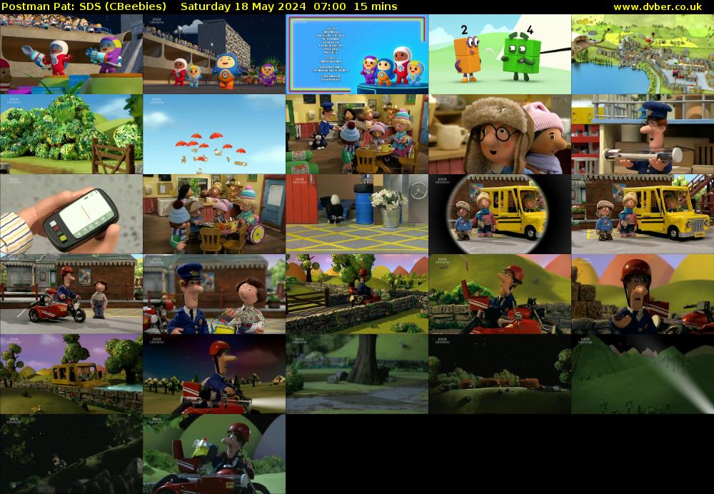 Postman Pat: SDS (CBeebies) Saturday 18 May 2024 07:00 - 07:15