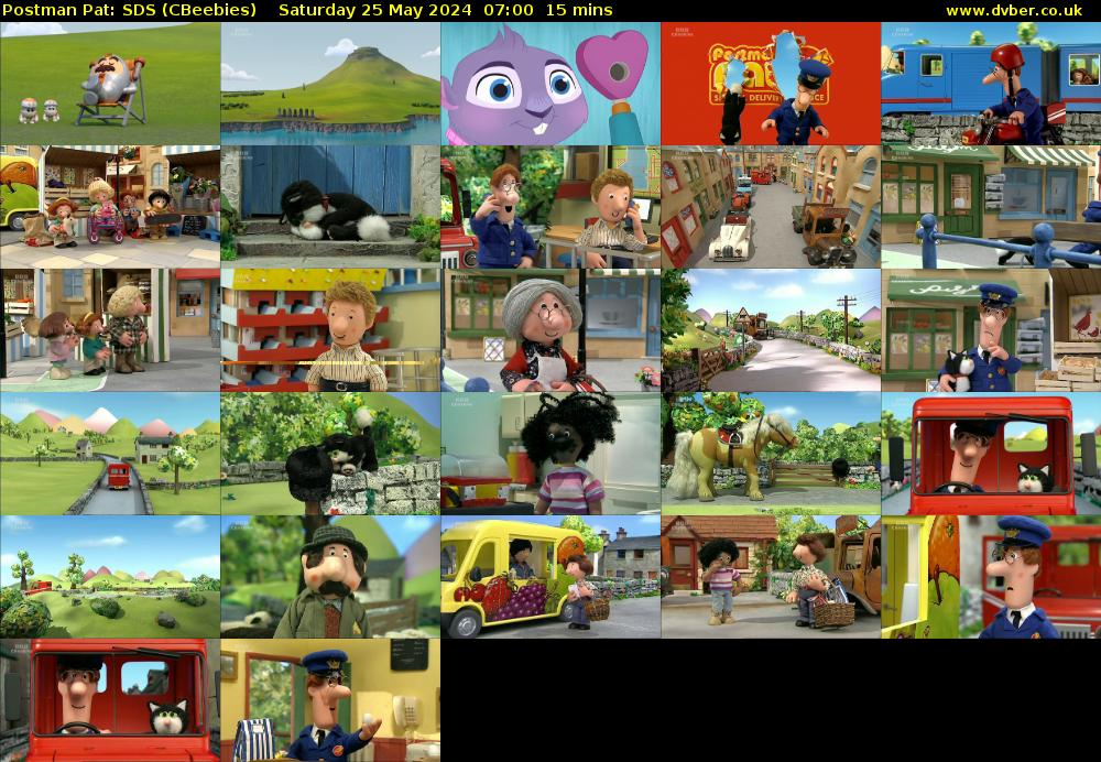 Postman Pat: SDS (CBeebies) Saturday 25 May 2024 07:00 - 07:15