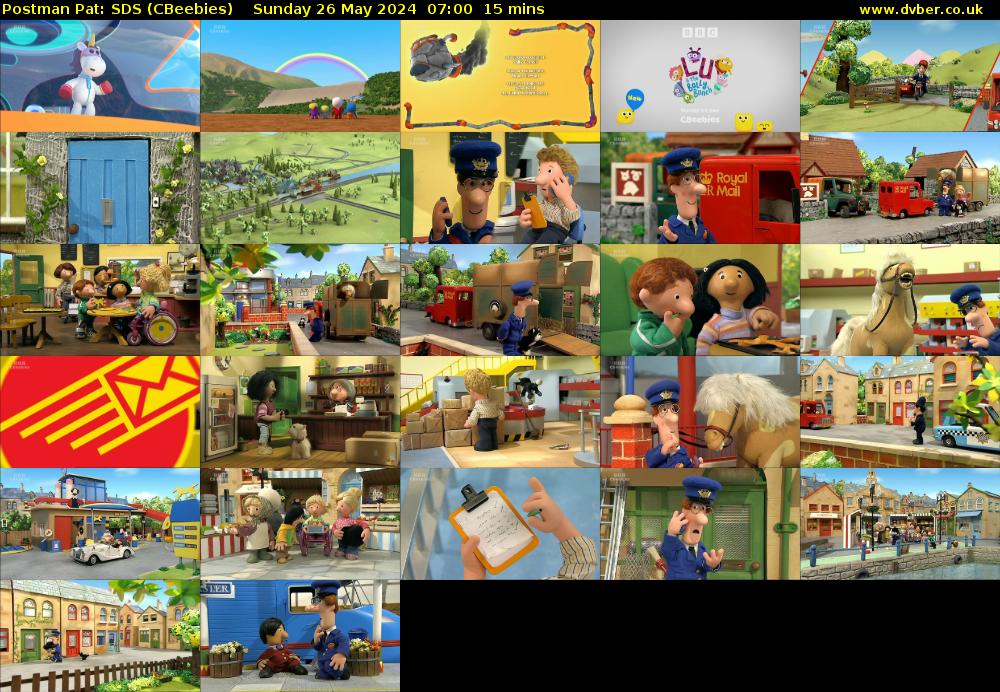 Postman Pat: SDS (CBeebies) Sunday 26 May 2024 07:00 - 07:15