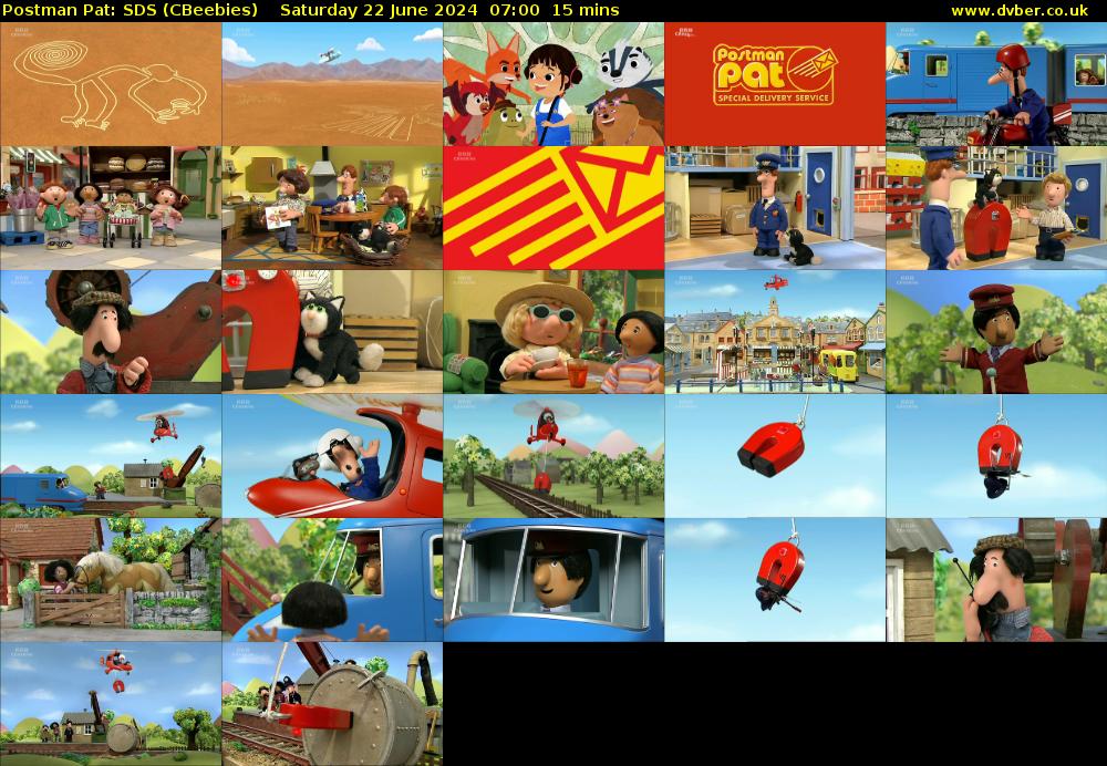 Postman Pat: SDS (CBeebies) Saturday 22 June 2024 07:00 - 07:15