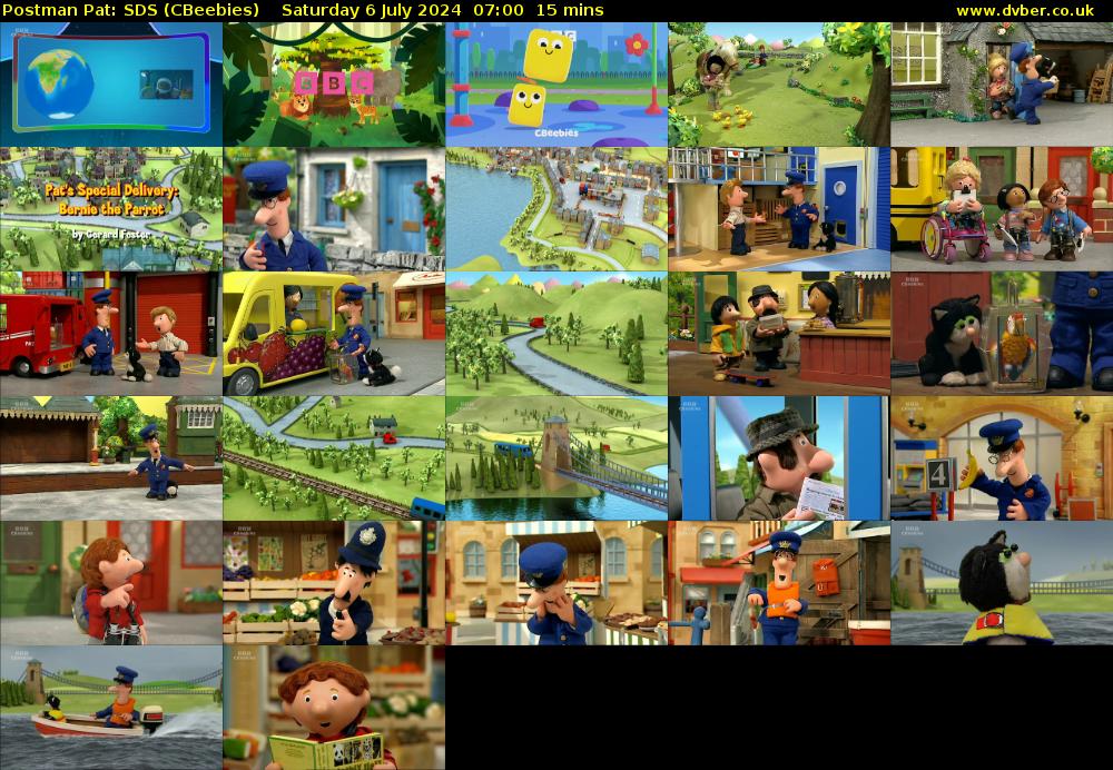 Postman Pat: SDS (CBeebies) Saturday 6 July 2024 07:00 - 07:15