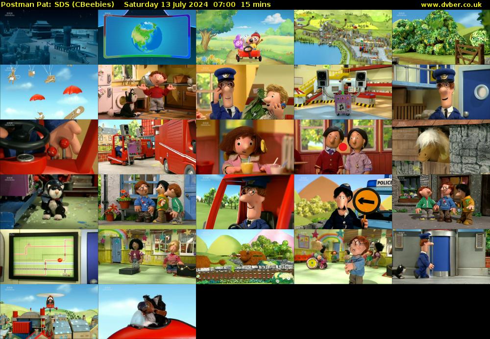 Postman Pat: SDS (CBeebies) Saturday 13 July 2024 07:00 - 07:15