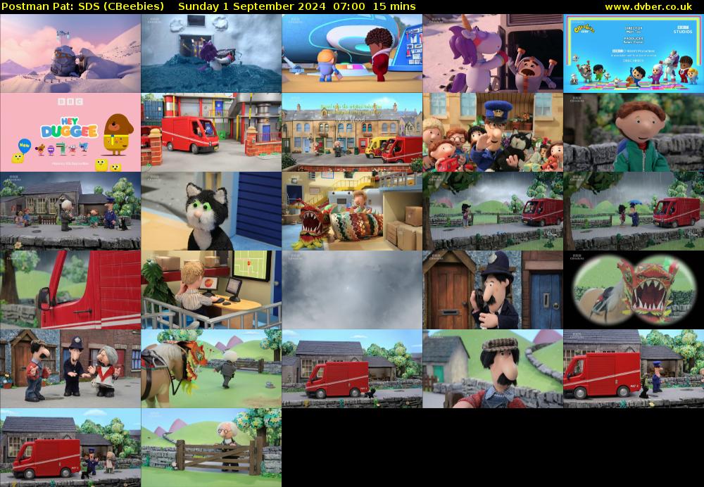 Postman Pat: SDS (CBeebies) Sunday 1 September 2024 07:00 - 07:15