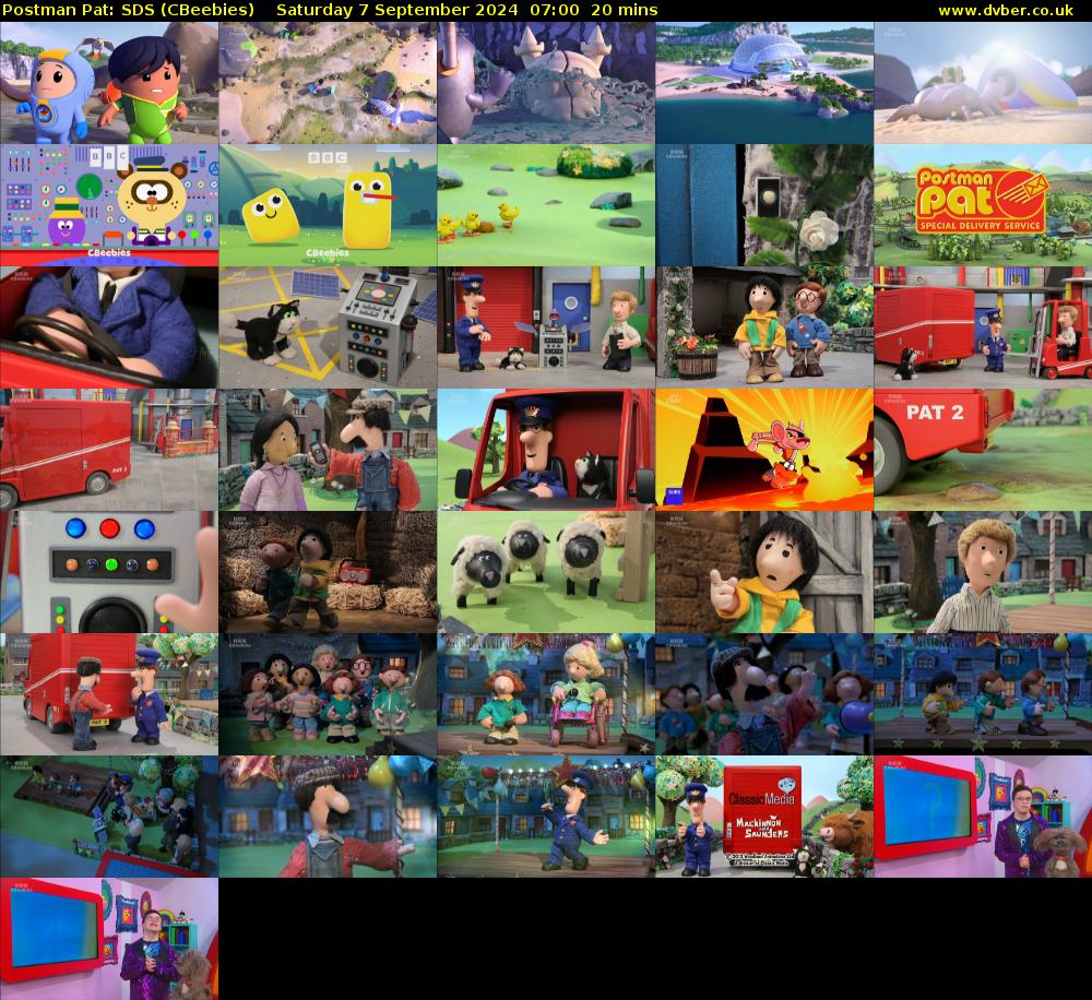 Postman Pat: SDS (CBeebies) Saturday 7 September 2024 07:00 - 07:20