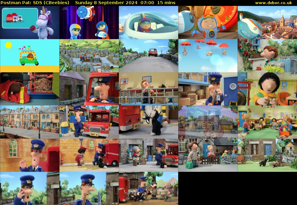 Postman Pat: SDS (CBeebies) Sunday 8 September 2024 07:00 - 07:15