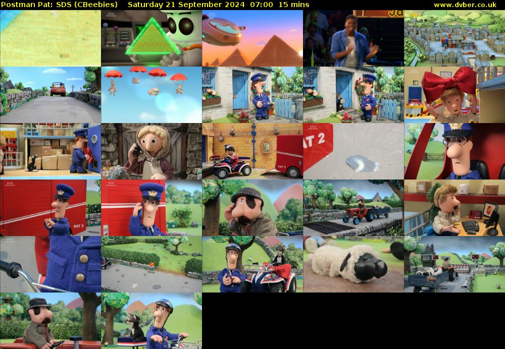 Postman Pat: SDS (CBeebies) Saturday 21 September 2024 07:00 - 07:15