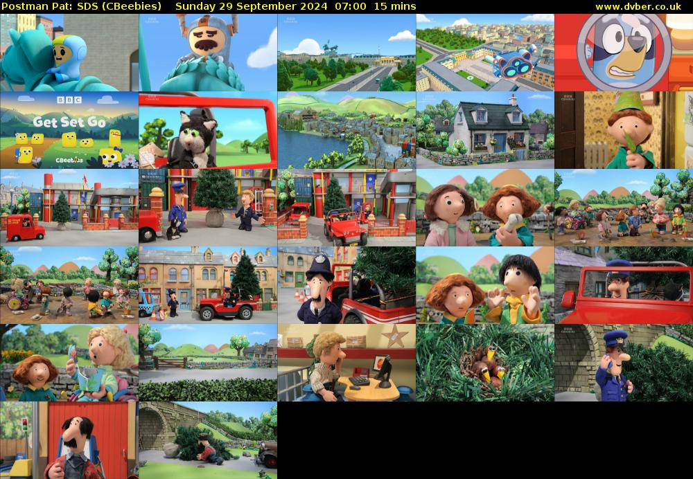 Postman Pat: SDS (CBeebies) Sunday 29 September 2024 07:00 - 07:15