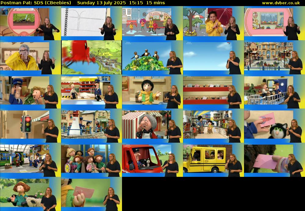 Postman Pat: SDS (CBeebies) Sunday 13 July 2025 15:15 - 15:30