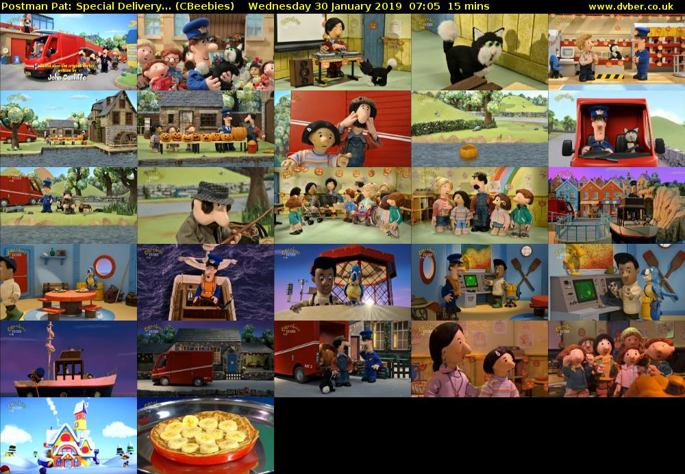 Postman Pat: Special Delivery... (CBeebies) Wednesday 30 January 2019 07:05 - 07:20