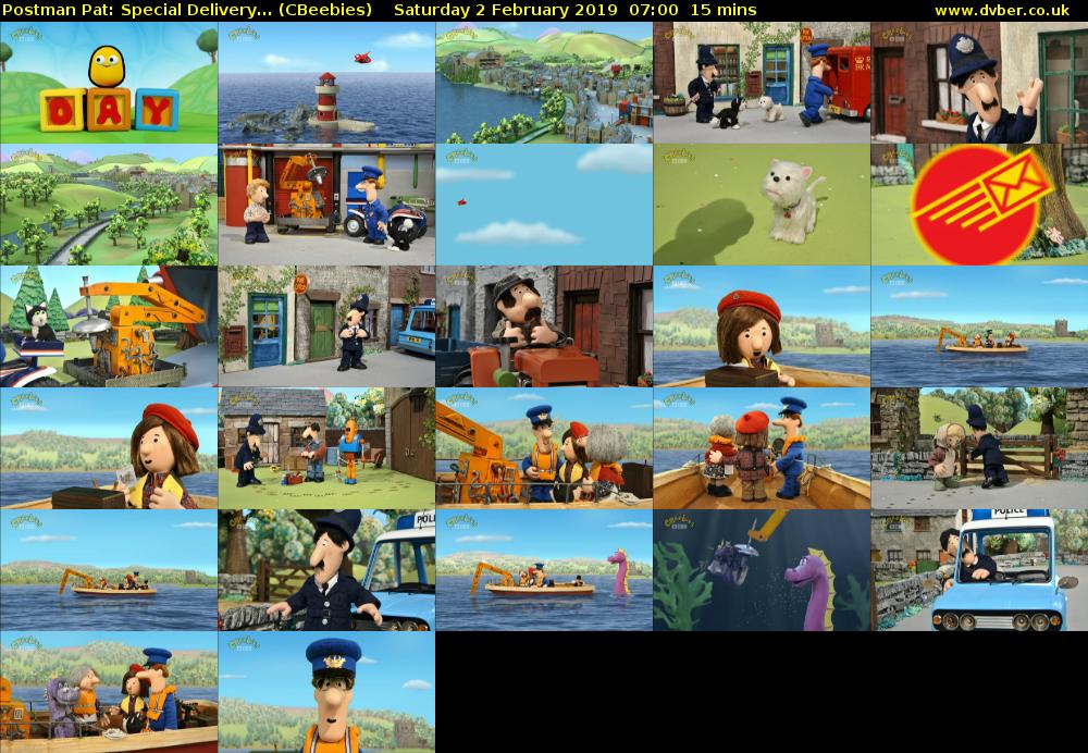 Postman Pat: Special Delivery... (CBeebies) Saturday 2 February 2019 07:00 - 07:15