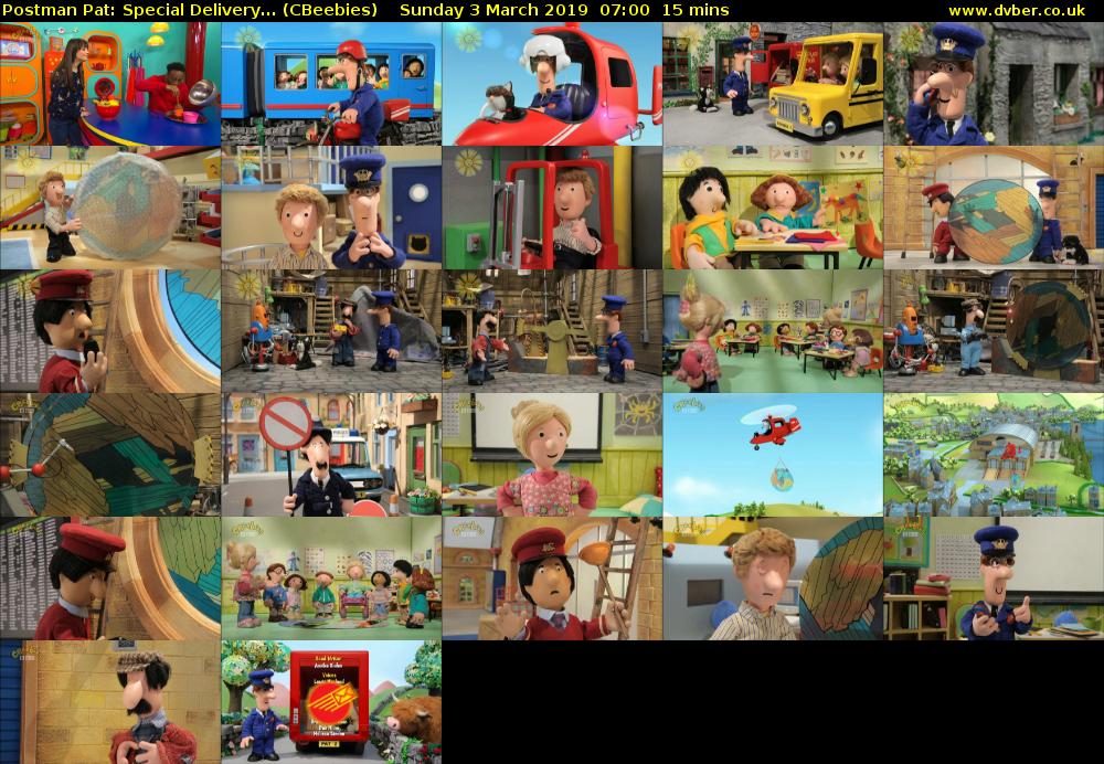 Postman Pat: Special Delivery... (CBeebies) Sunday 3 March 2019 07:00 - 07:15
