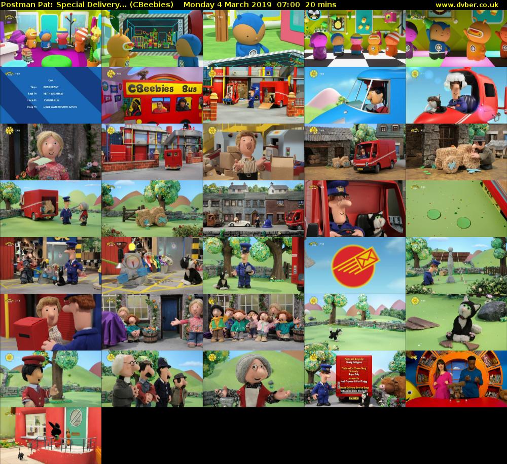 Postman Pat: Special Delivery... (CBeebies) Monday 4 March 2019 07:00 - 07:20