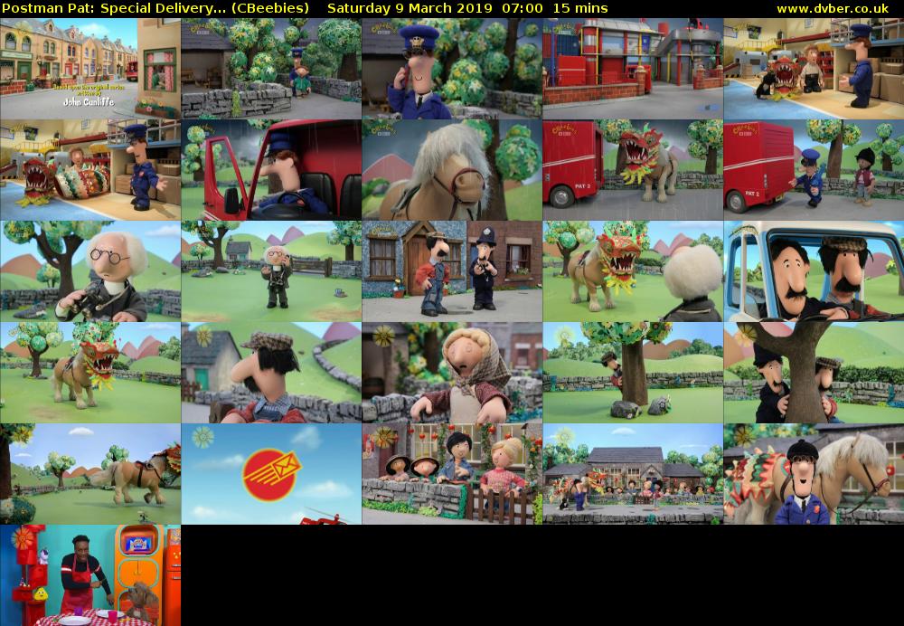 Postman Pat: Special Delivery... (CBeebies) Saturday 9 March 2019 07:00 - 07:15