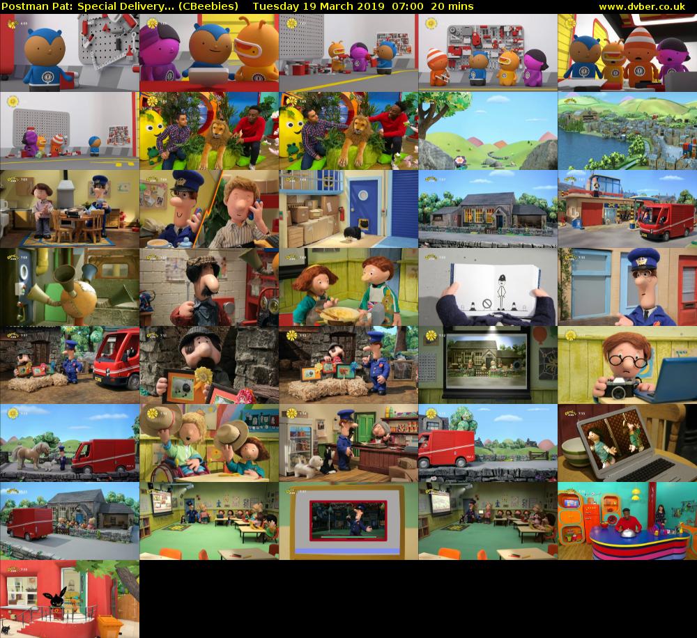 Postman Pat: Special Delivery... (CBeebies) Tuesday 19 March 2019 07:00 - 07:20