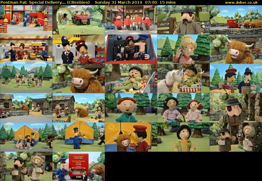 Postman Pat: Special Delivery... (CBeebies) Sunday 31 March 2019 07:00 - 07:15