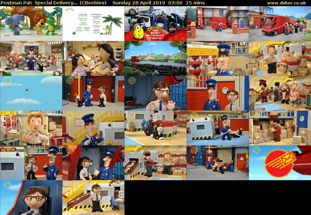 Postman Pat: Special Delivery... (CBeebies) Sunday 28 April 2019 07:00 - 07:15