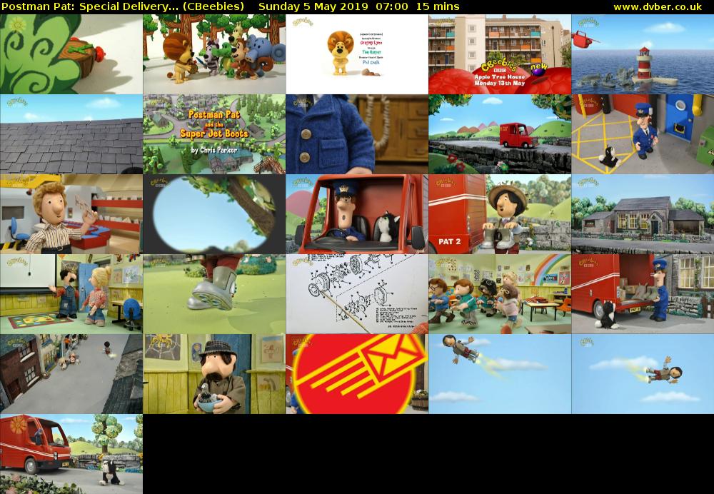 Postman Pat: Special Delivery... (CBeebies) Sunday 5 May 2019 07:00 - 07:15