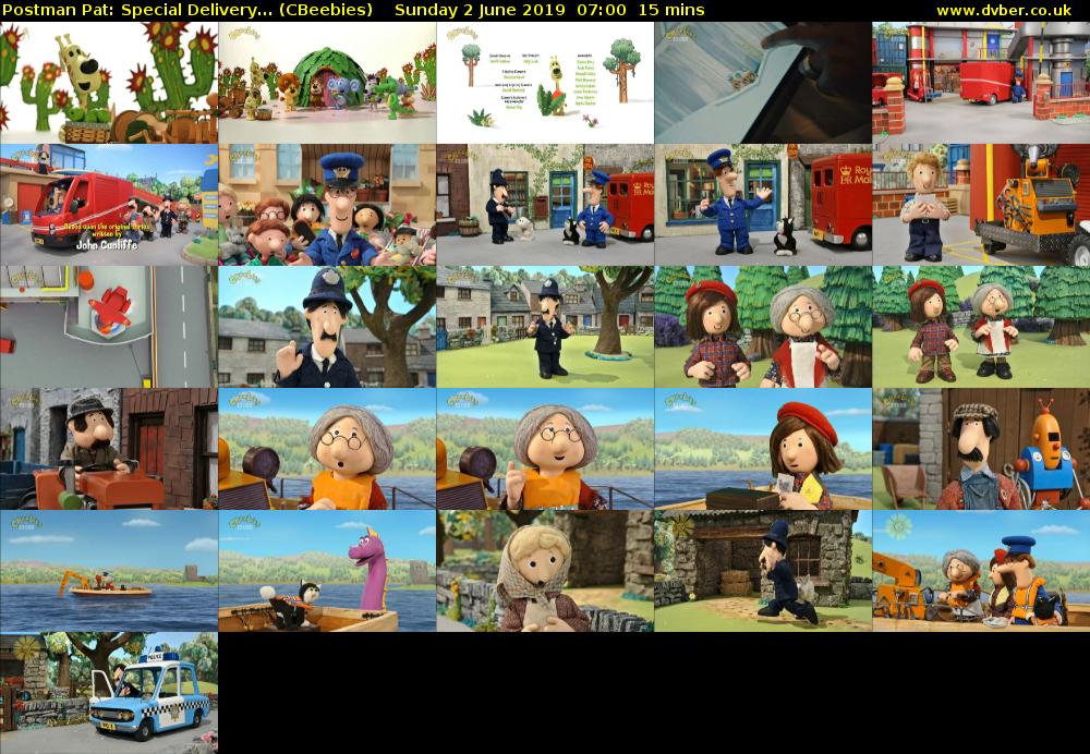 Postman Pat: Special Delivery... (CBeebies) Sunday 2 June 2019 07:00 - 07:15
